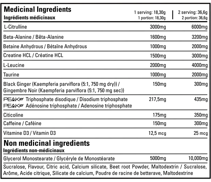 12 Strong pre-workout purposely combines 12 ingredients to take your workouts to the next level with intense energy, mental focus and muscle building agents that the competition is too afraid to combine. Best prices at Nutrizone.ca!
