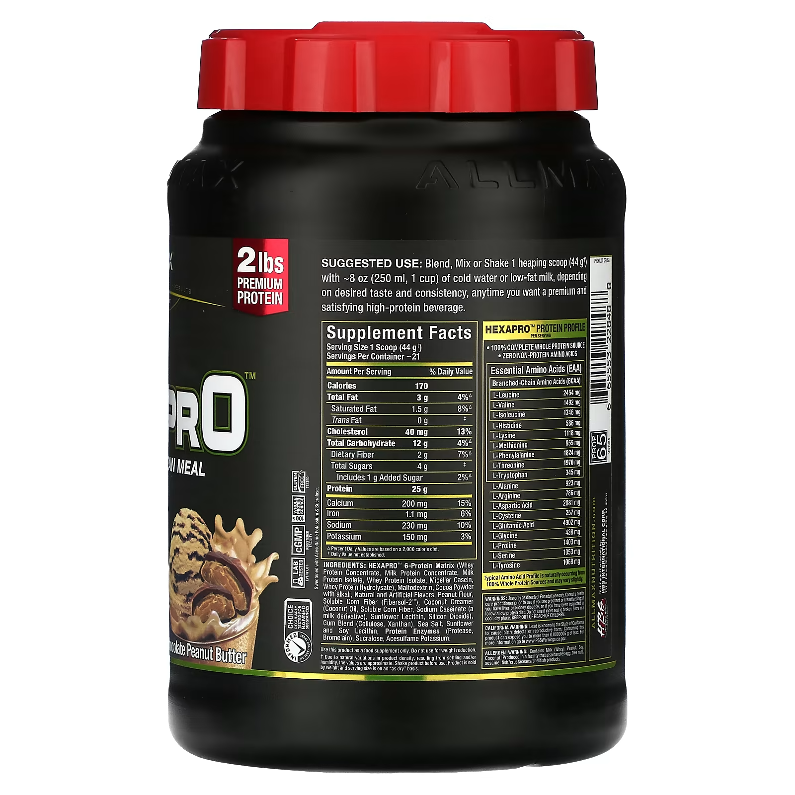 HEXAPRO™’s 6 highly-bioavailable proteins are fast, medium and sustained release proteins that ensure high amino acid levels with both short and long-term delivery. Each Protein has been carefully selected to achieve maximum protein assimilation and absorption. Best prices at Nutrizone.ca!
