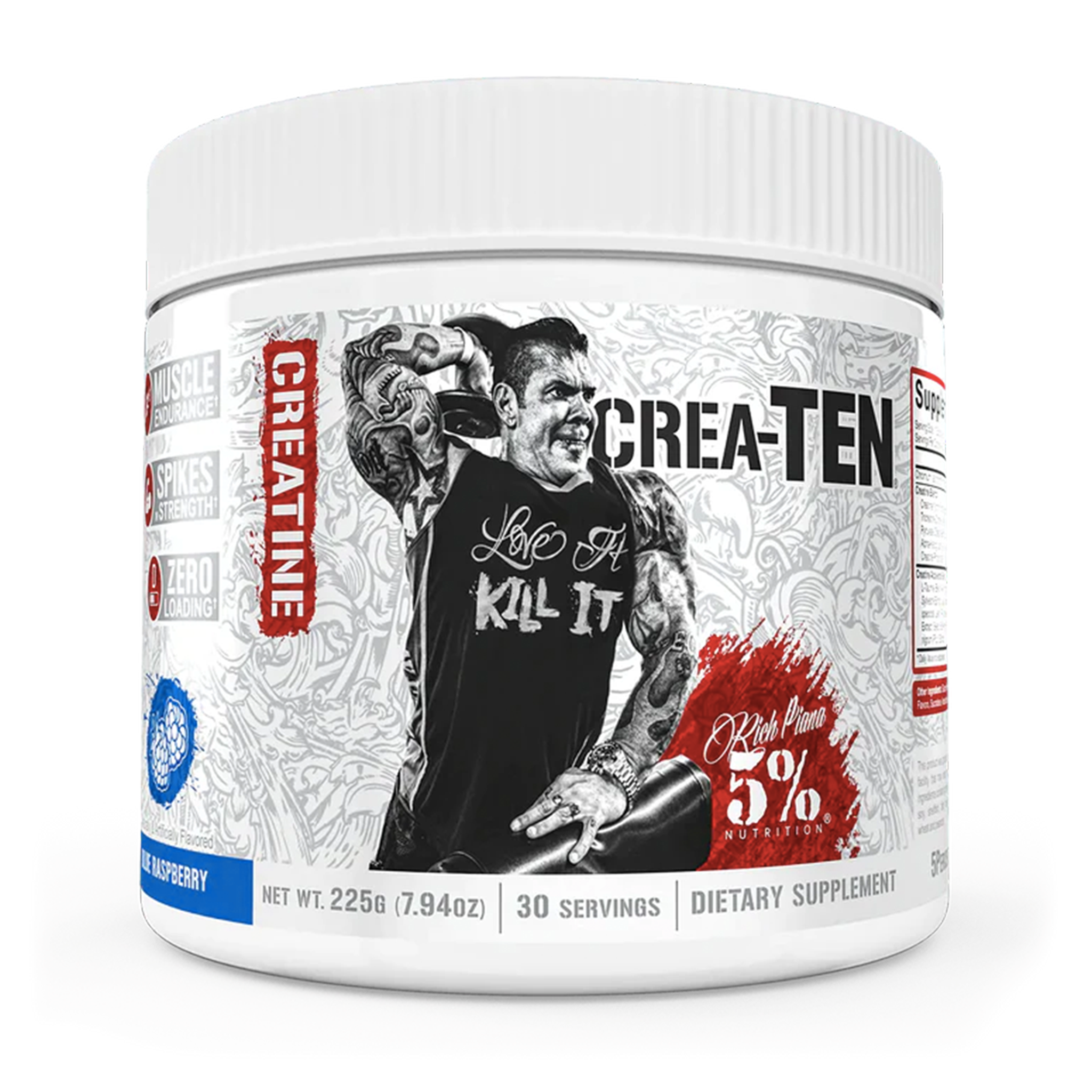 BEST CREATINE FOR MUSCLE GROWTH: High performance supplements provide the greatest value, and 5% Nutrition serves it in a scoop. Complexed with Taurine, Betaine Anhydrous (TMG), Gymnema Sylvestre, Banaba and Fenugreek Extract, CreaTEN post workout creatine blend drives maximum gains in muscle mass and power. Best prices at Nutrizone.ca!