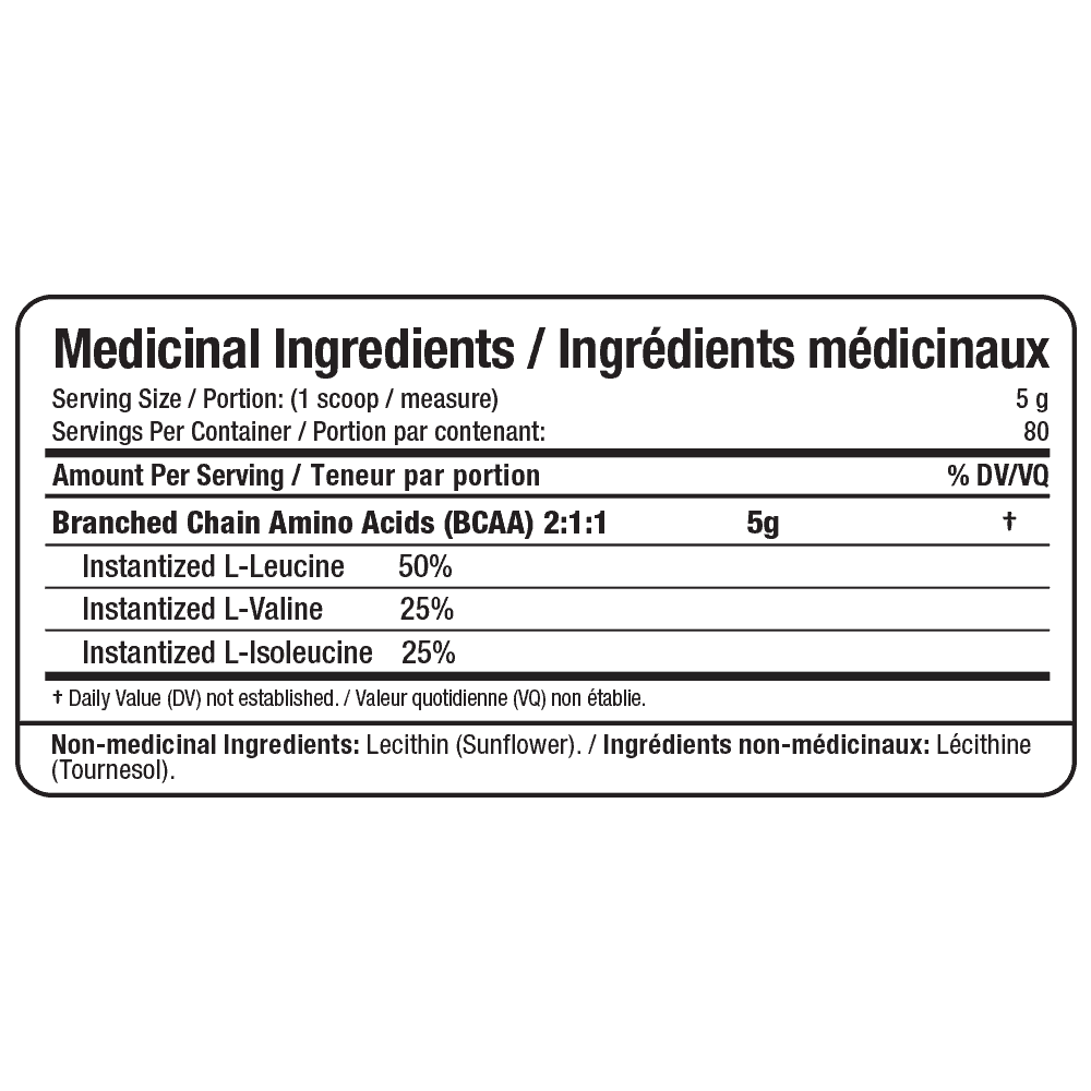 ALLMAX NUTRITION brings you pure Branched Chain Amino Acids (BCAA) powder in a 2:1:1 ratio. Unlike other amino acids, BCAAs are unique in that they are taken up by the muscles directly, whereas other aminos are processed by the liver. Best prices at Nutrizone.ca!