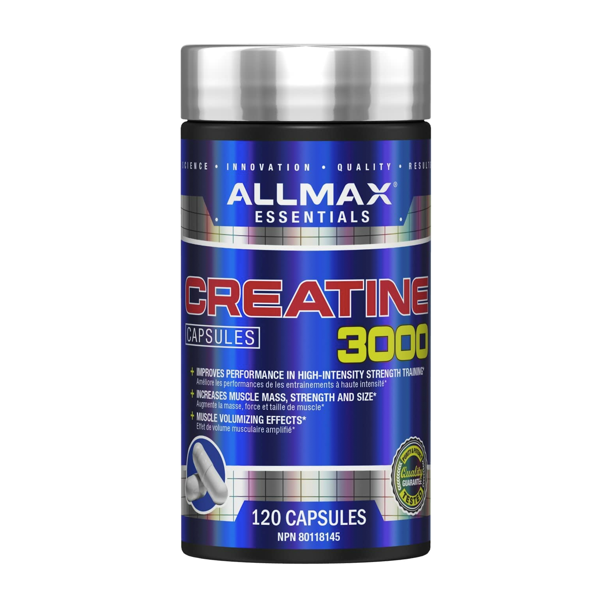 Creatine Monohydrate is the most heavily researched and time-tested sports nutrition supplement in the world. Creatine can lead to a gain in lean muscle mass, improve workout performance, and significant enhancement in strength and power.  Best prices at Nutrizone.ca!
