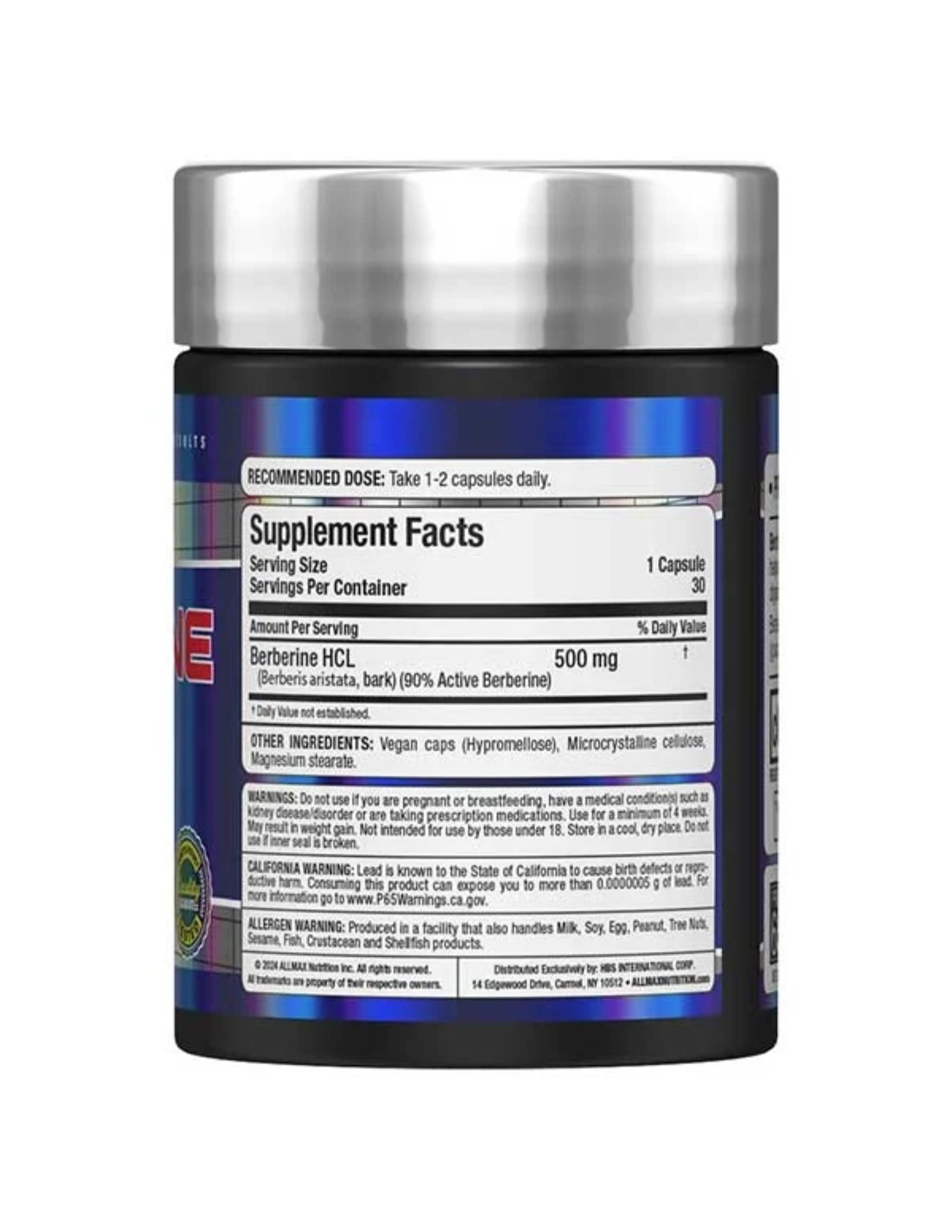 ALLMAX BERBERINE HCL 500mg 30 caps