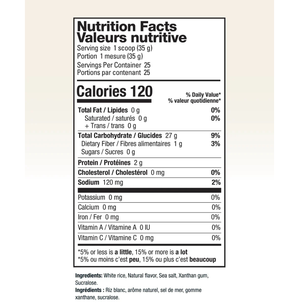 Creamy Rice Nutrition Facts and Ingredients