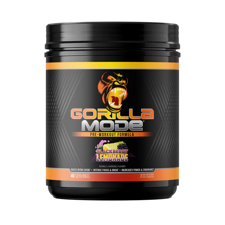 GORILLA MODEis maxed out in the pump and performance category, as well as in the energy and focus category.

This formula contains potent doses of L-Citrulline, Creatine, Betaine, Hydroprime® Glycerol, and Pink Himalayan Sea Salt to saturate your muscles with blood and intracellular hydration .
AVAILABLE AT NUTRIZONE