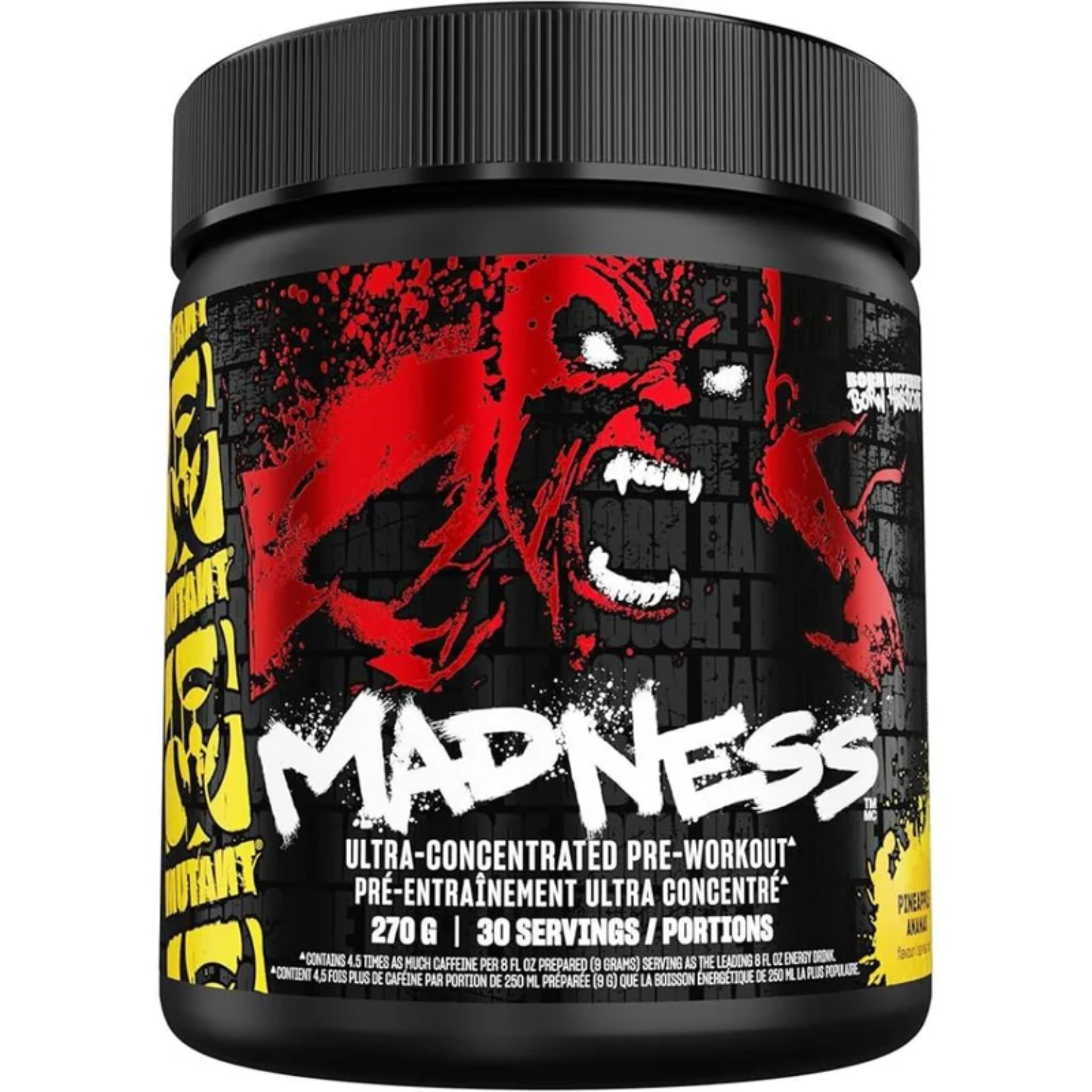 "Mutant MADNESS fires you up with intense caffeine, Citrulline, Beta‑Alanine, and focus nutrients. Grab it at Nutrizone."