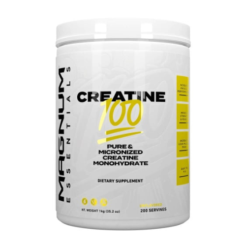 Magnum Essentials Creatine 100 is pure, clean, micronized creatine monohydrate. Best prices at Nutrizone.ca!