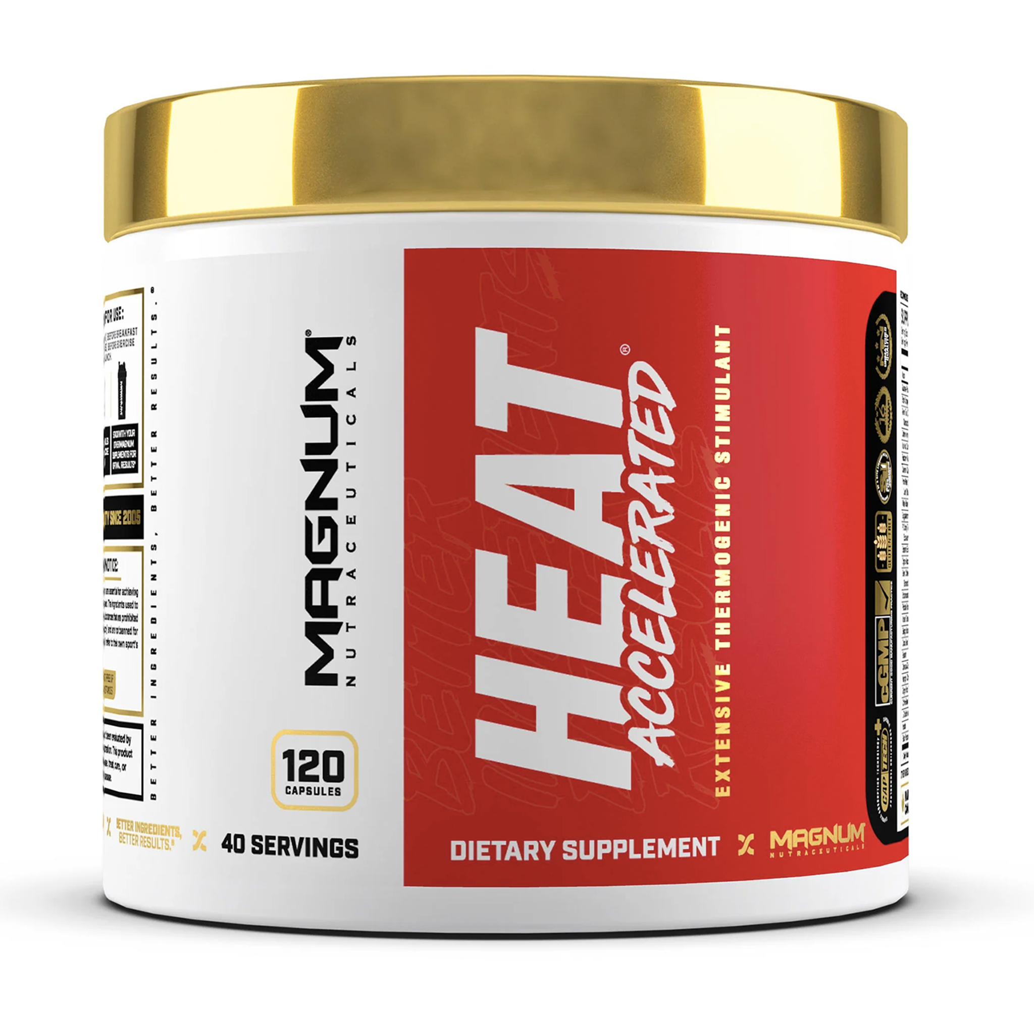Magnum Heat combines 30 fat-incinerating ingredients to support the optimal environment to burn fat. This product will have you firing on all cylinders! Infusing thermogenic agents and natural stimulants, Magnum Heat raises the body’s core temperature to promote fat loss. Best prices at Nutrizone.ca!
