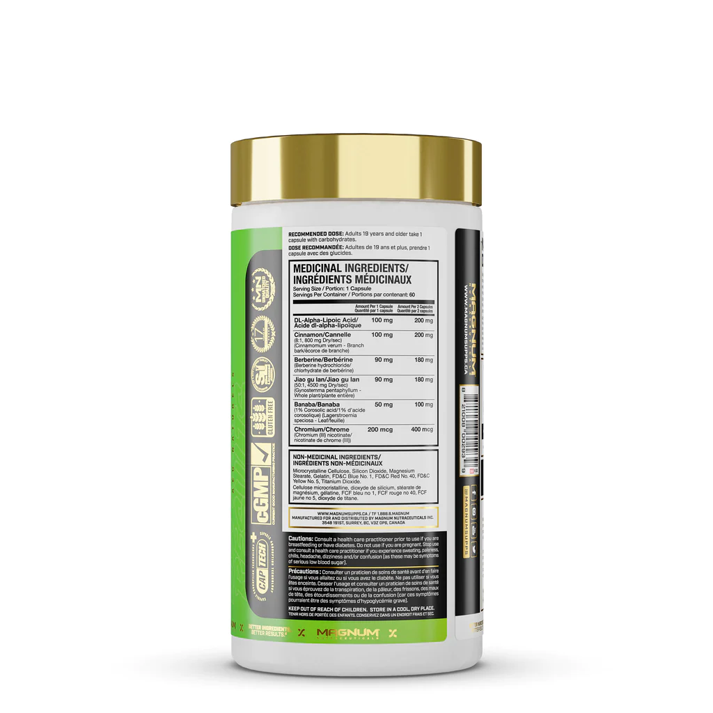 Magnum Mimic harnesses the power of insulin mimicking to increase one’s insulin sensitivity, without increasing insulin levels in your body. A person who is “insulin resistant” has a hard time processing carbohydrates, which results in the release of excess insulin to get glucose into the resistant cells. Best prices at Nutrizone.ca!