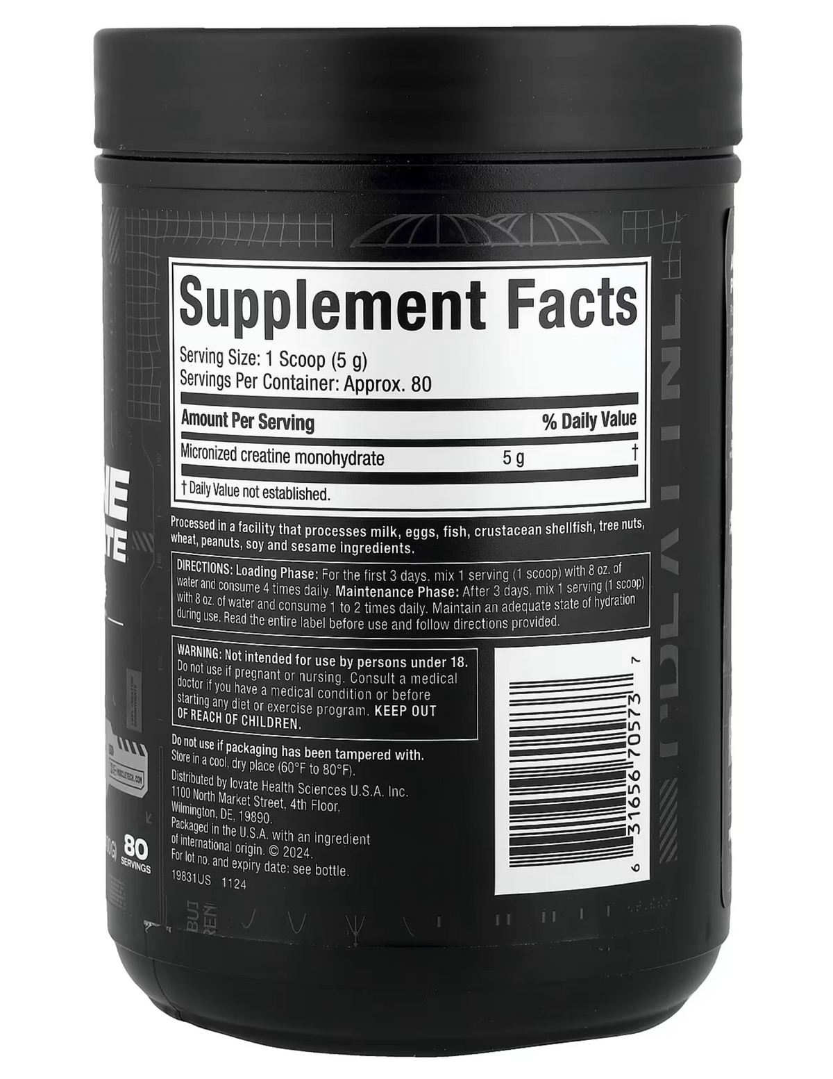 MUSCLETECH PLATINUM CREATINE MONOHYDRATE ULTRA PURE 400g.