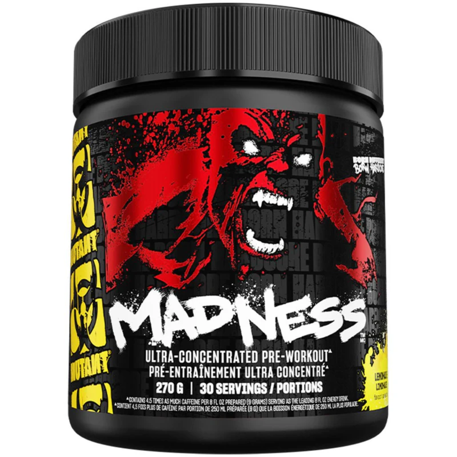 "Mutant MADNESS fires you up with intense caffeine, Citrulline, Beta‑Alanine, and focus nutrients. Grab it at Nutrizone."