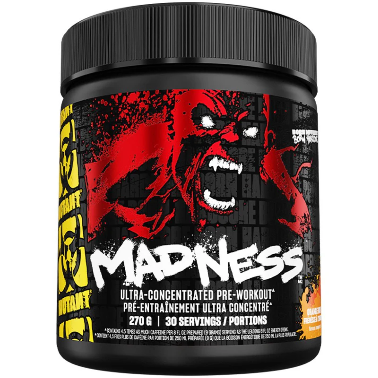 "Mutant MADNESS fires you up with intense caffeine, Citrulline, Beta‑Alanine, and focus nutrients. Grab it at Nutrizone."