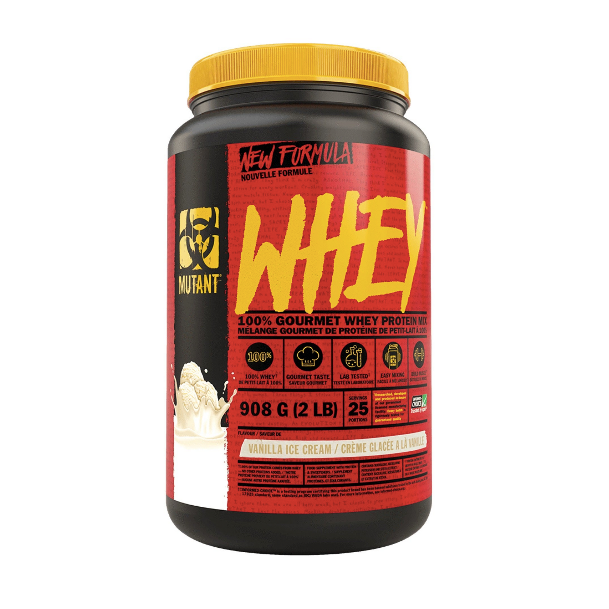 22 G of Protein | unique 100% Whey Protein Blend from 3 Source that varies in absorption rates: whey concentrate, whey isolate, and whey hydrolysate. Best prices at Nutrizone.ca!
