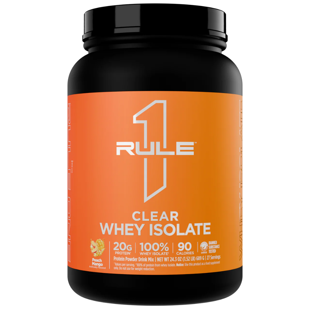 RÈGLE 1 PROTÉINES ISOLÉES DE LACTOSÉRUM CLAIR + ÉLECTROLYTES 27 portions.