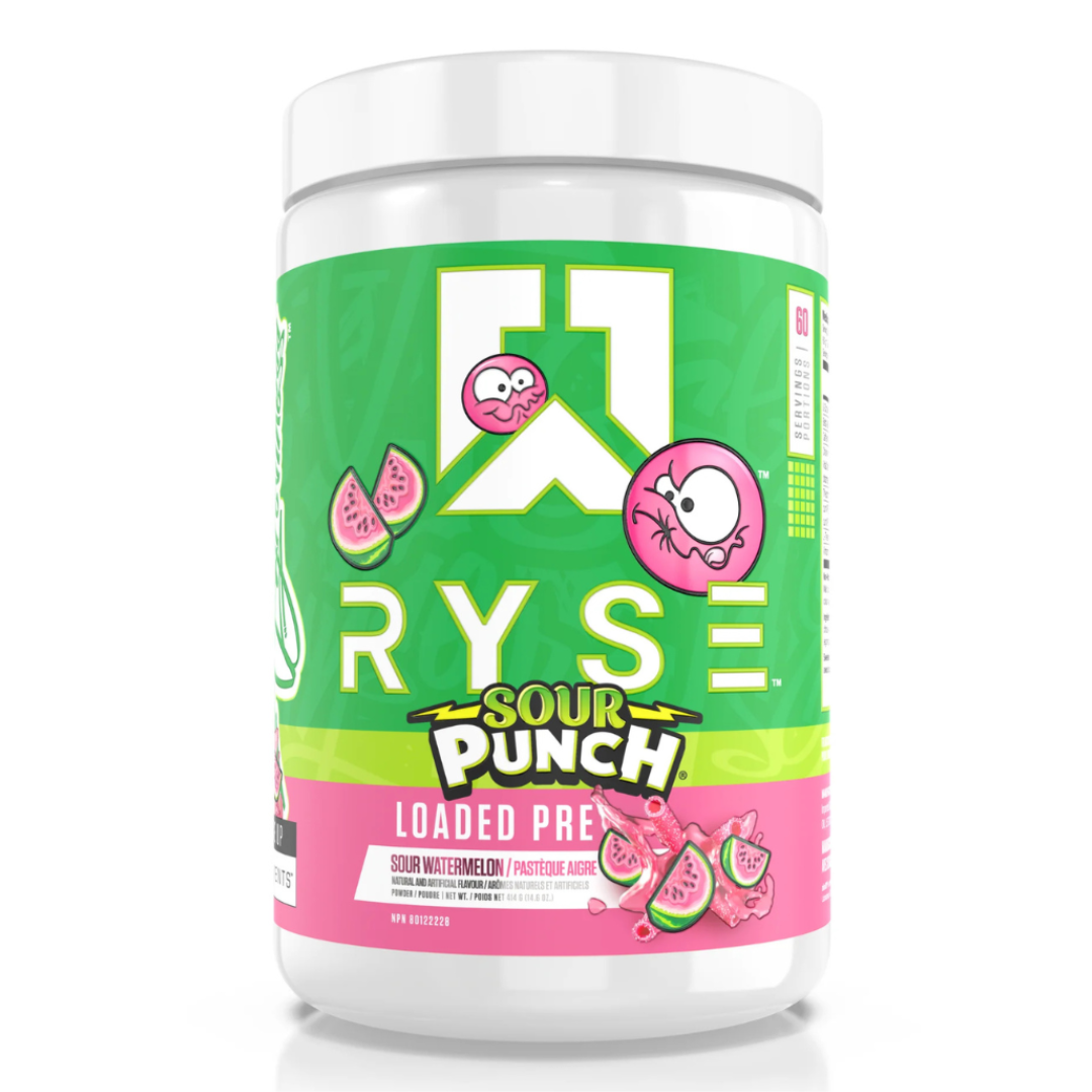 RYSE Loaded Pre-Workout V2 Sour Watermelon flavor pre workout 