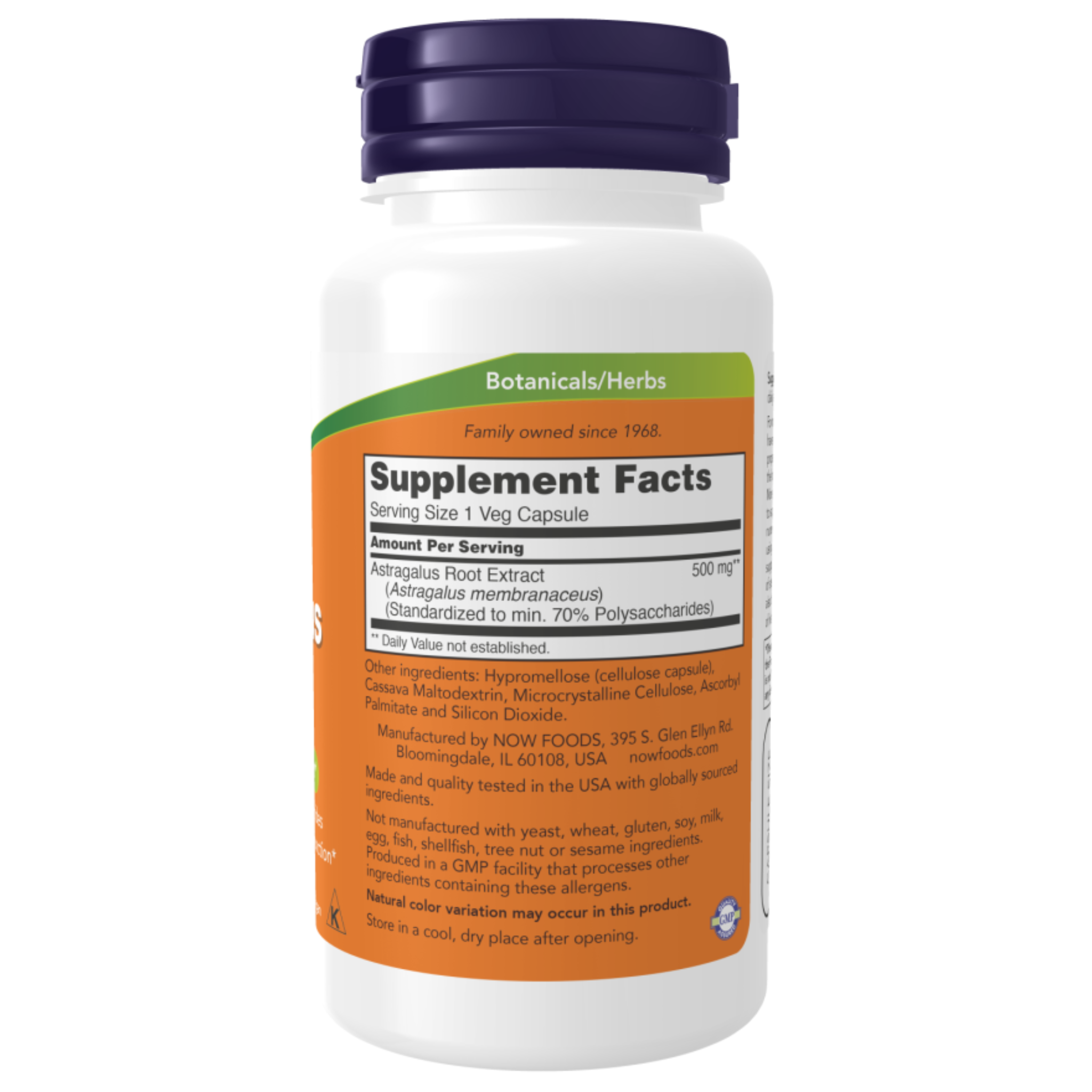 NOW ASTRAGALUS EXTRACT 500 mg  - 90 veg caps