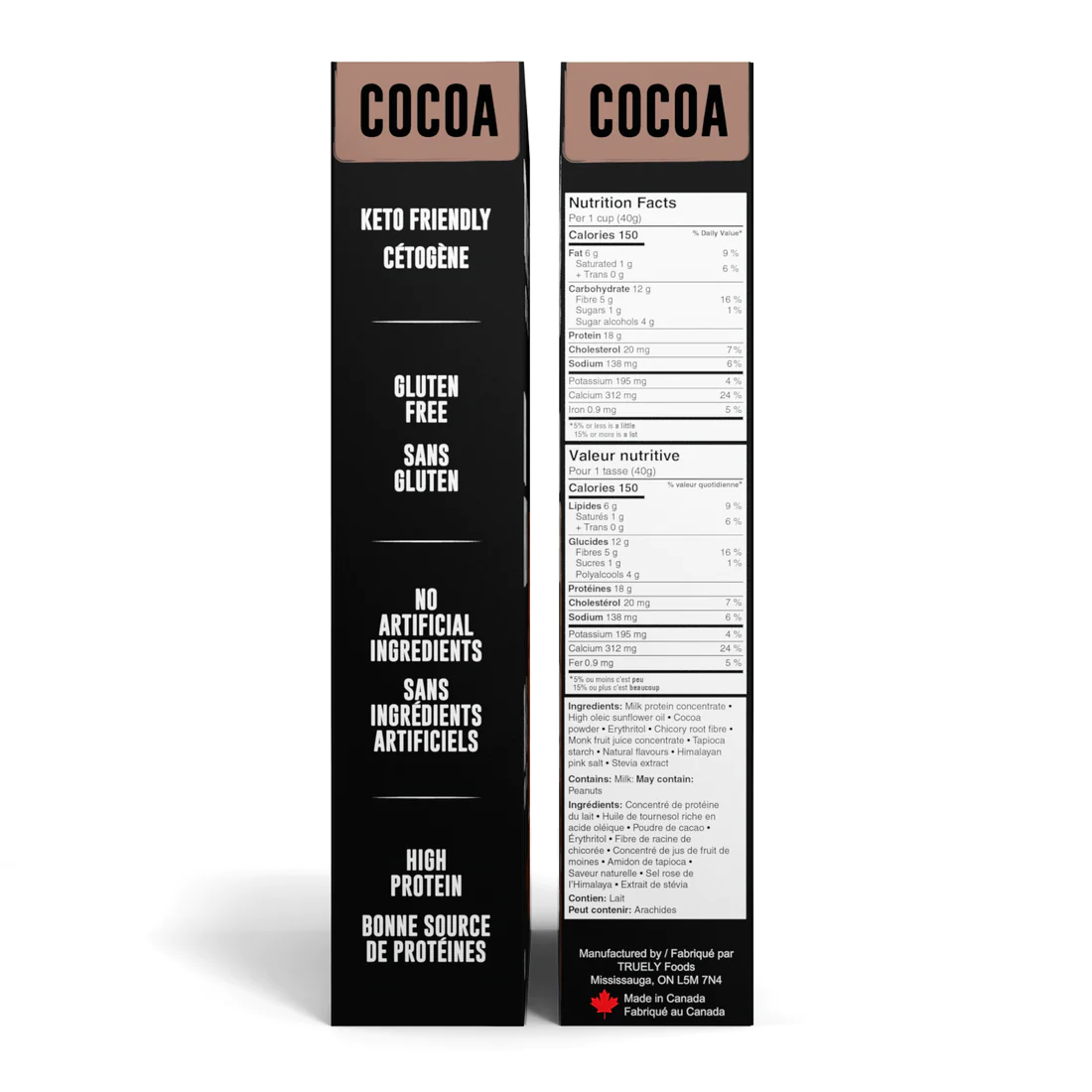 High Protein cereal that’s perfect for mornings or whenever a high-protein healthy snack is needed. The Cocoa flavor has a rich, smooth, and sweet taste that is derived from high quality cocoa. Best prices at Nutrizone.ca!