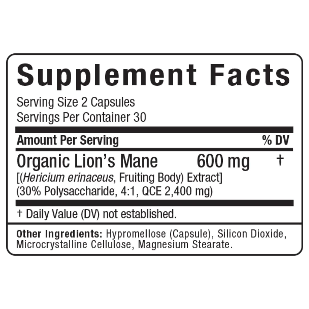 ALLMAX LION'S MANE 600 mg. 60 caps. 
