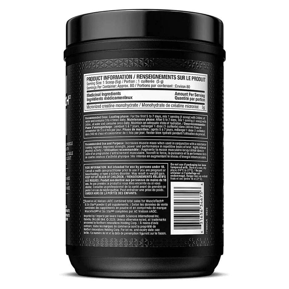 When it comes to creatine, serious athletes get it. Studies show that creatine can enhance lean muscle mass, boost strength, and help you perform beyond capacity. With Platinum 100% Creatine, you can count on the high quality and the most scientifically studied form. Best prices at Nutrizone.ca!