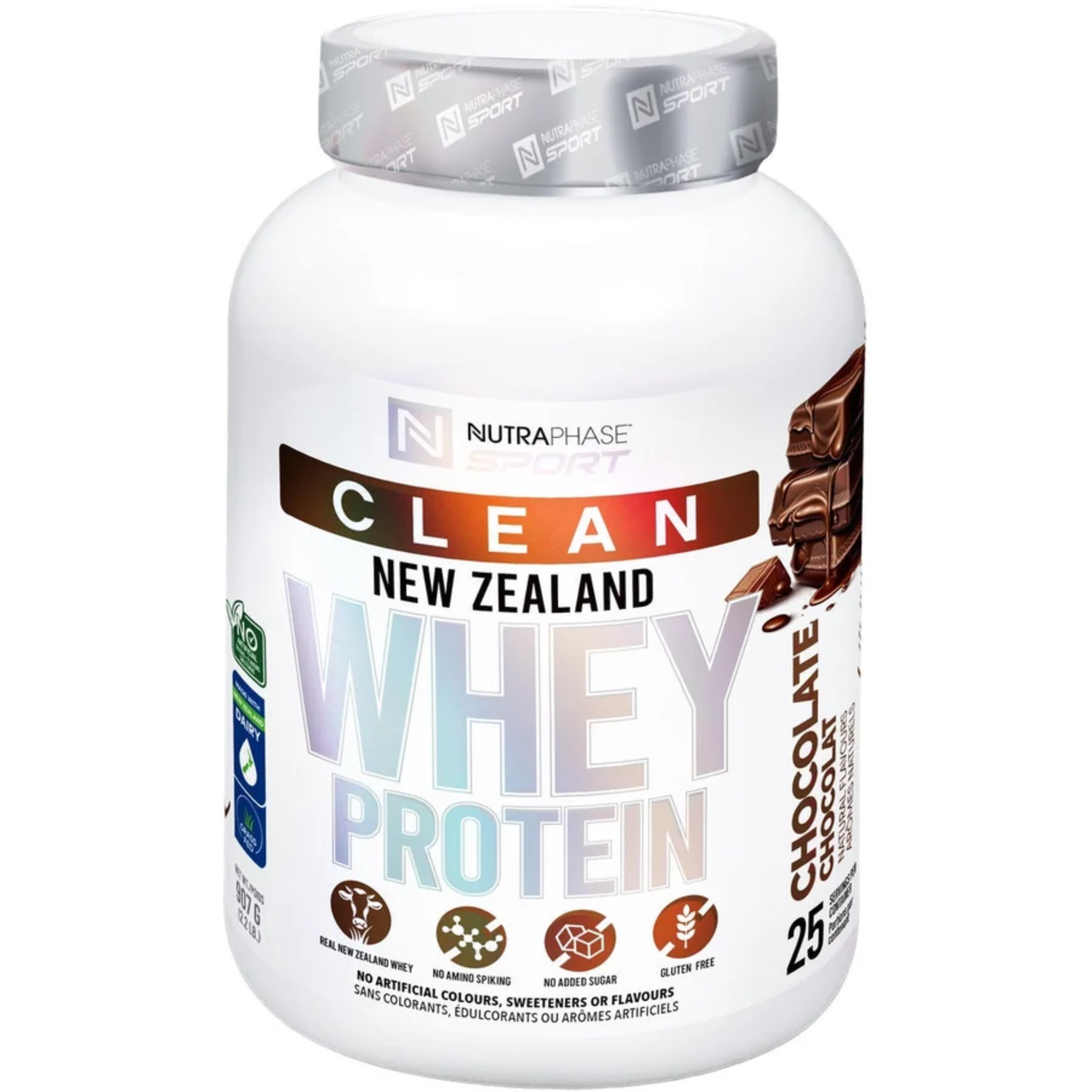 NUTRAPHASE SPORT CLEAN NEW ZEALAND WHEY PROTEIN 2lbs.