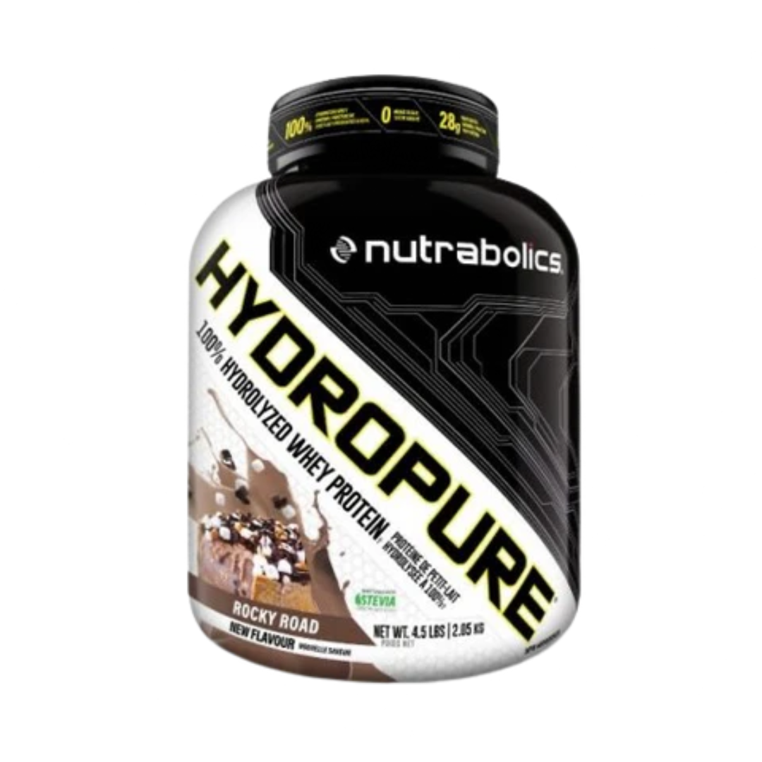 SOLDES ! NUTRABOLICS HYDROPURE ISOLAT DE LACTOSÉRUM HYDROLYSÉ À 100 % 4,5 LB