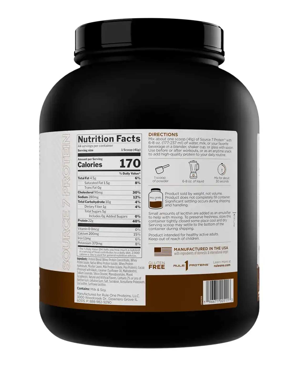 RÈGLE 1 SOURCE 7 PROTÉINES 5 LBS