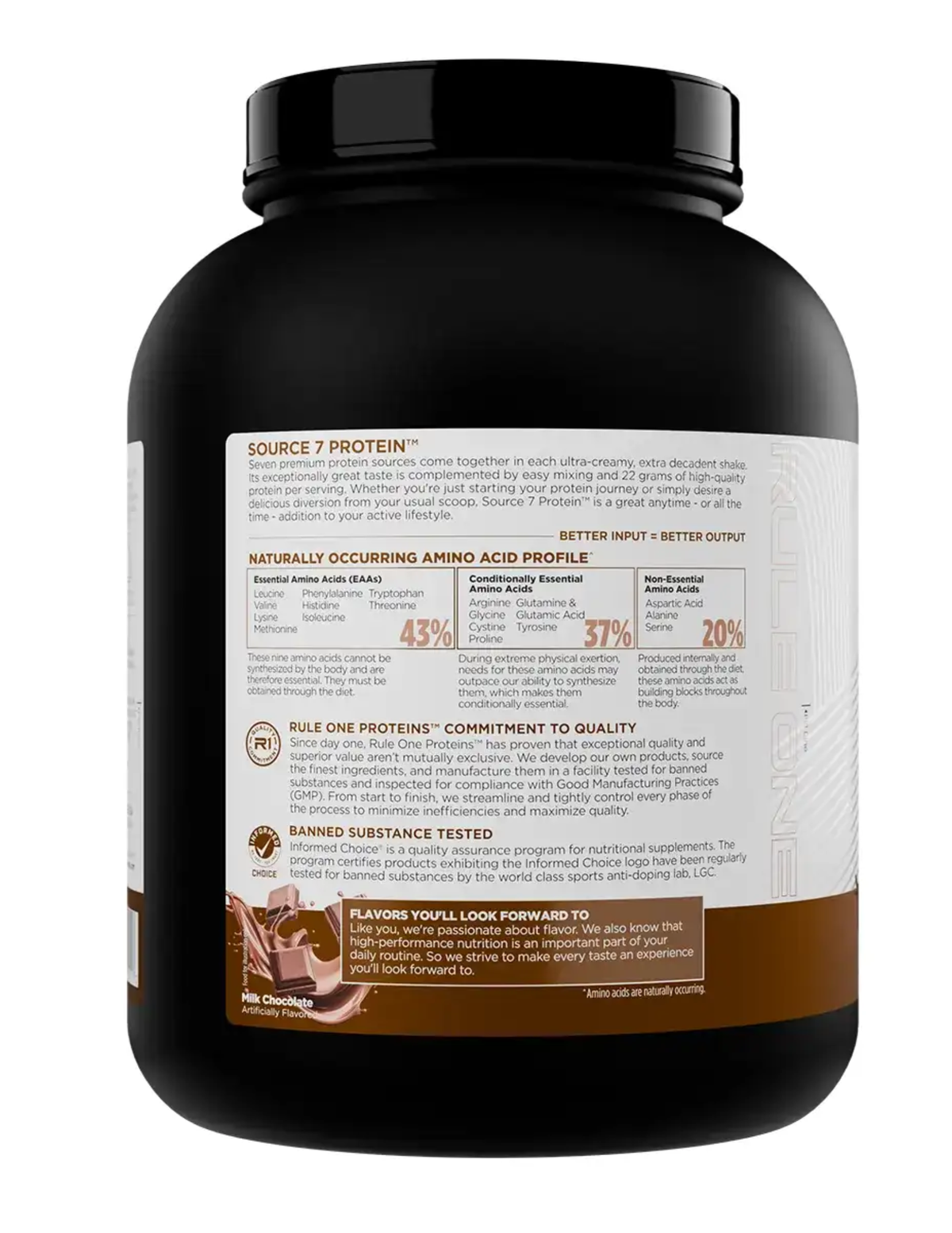 RÈGLE 1 SOURCE 7 PROTÉINES 5 LBS