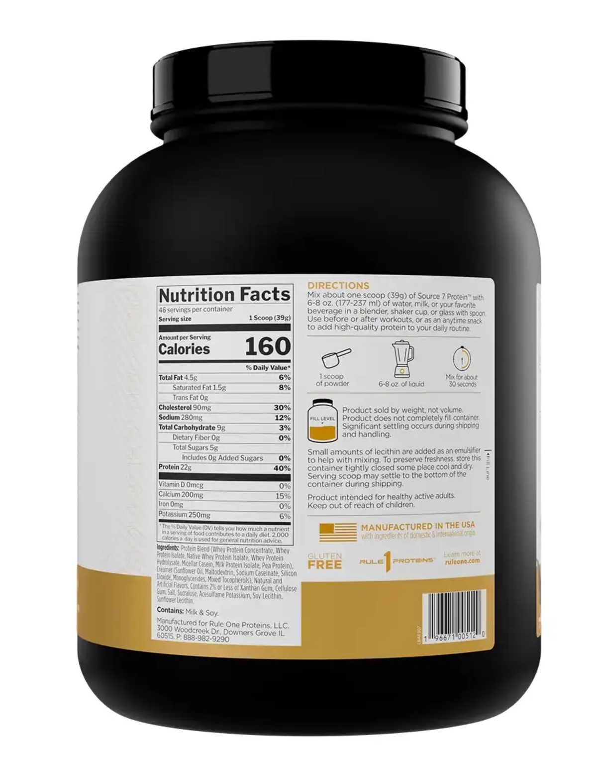 RÈGLE 1 SOURCE 7 PROTÉINES 5 LBS