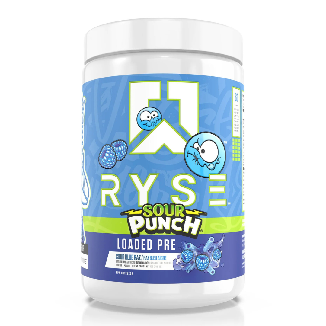 RYSE Loaded Pre-Workout V2 Sour Blue Raspberry pre workout