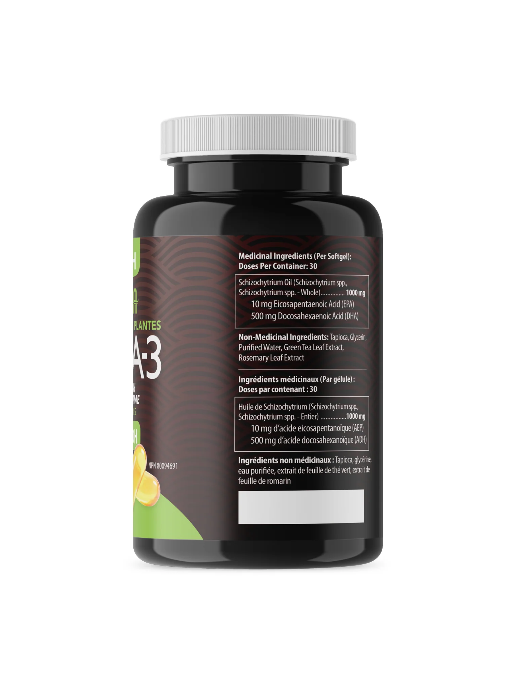 AQUA OMEGA OMEGA-3 HAUTE DHA VÉGÉTAL 120 GÉLULES