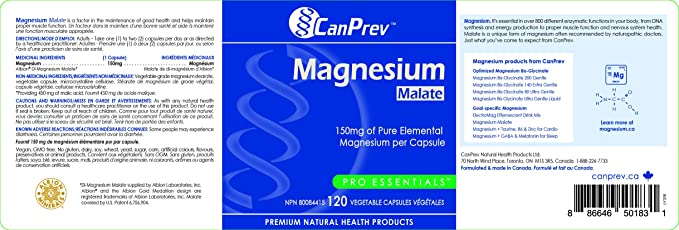 CANPREV MAGNESIUM MALATE 120 CAPS 