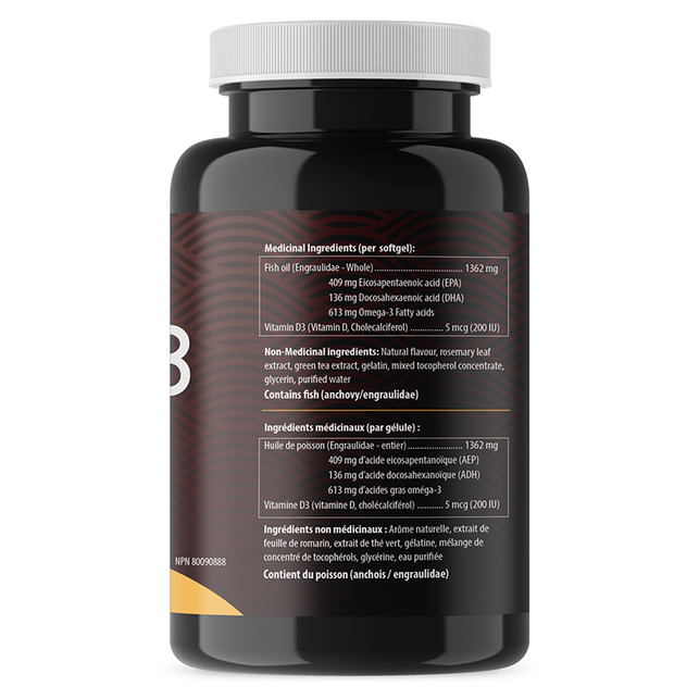 AQUAOMEGA OMEGA-3 2450 mg. 120 gélules 