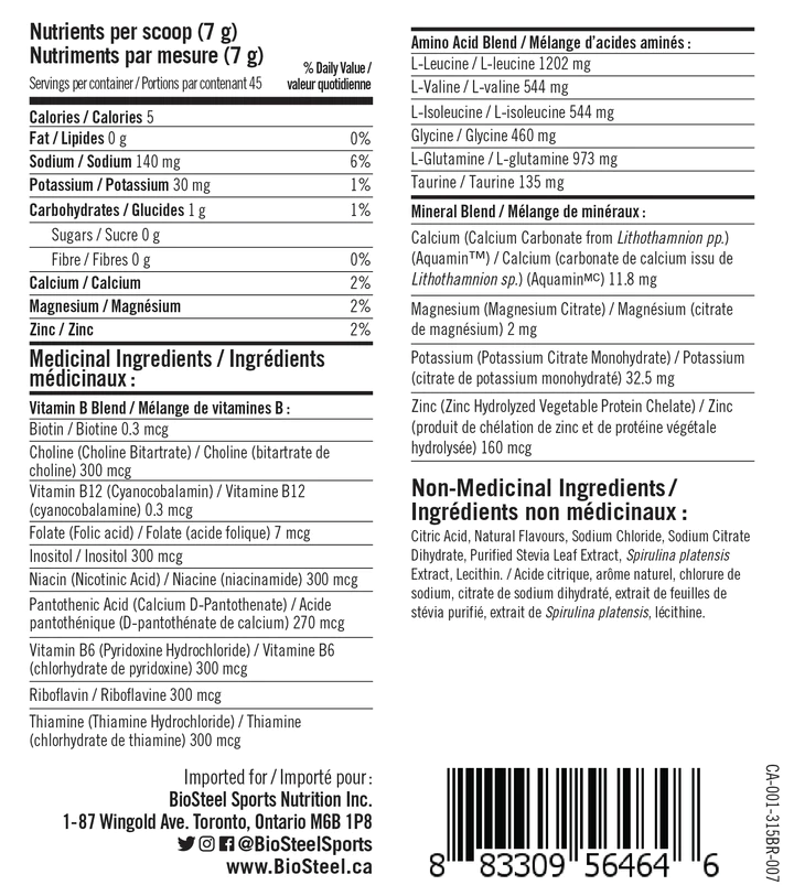 Biosteel 7 BIOSTEEL HYDRATION MIX 7 PACK – NUTRIZONE.CA