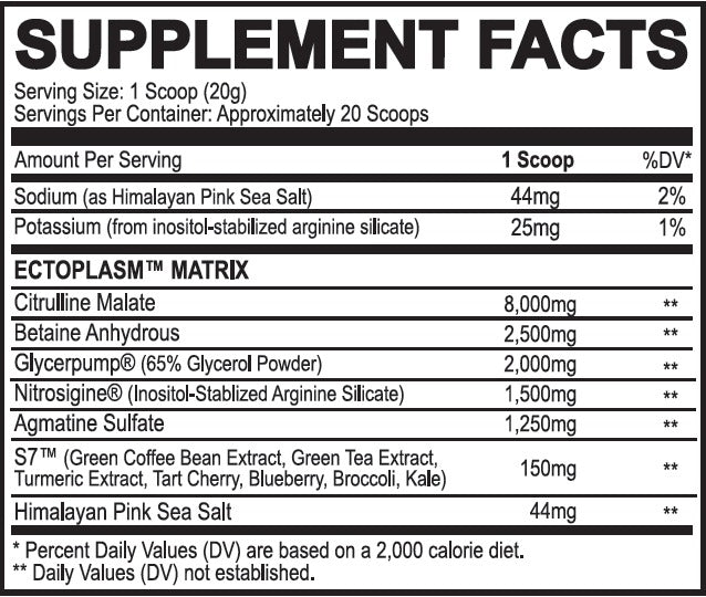Black Magic Ectoplasm is a non stim preworkout. Amazing pump. Caffeine Free Non-Stim PUMP Formula Provides You A Whopping 8 Grams Of Citrulline, 2 Grams Of GlycerPump, 100mg Of S7, Pink Himalayan Salt, Sodium, Potassium And MORE To Give You An UNREAL Pump Every Time! Lowest prices at Nutrizone!
