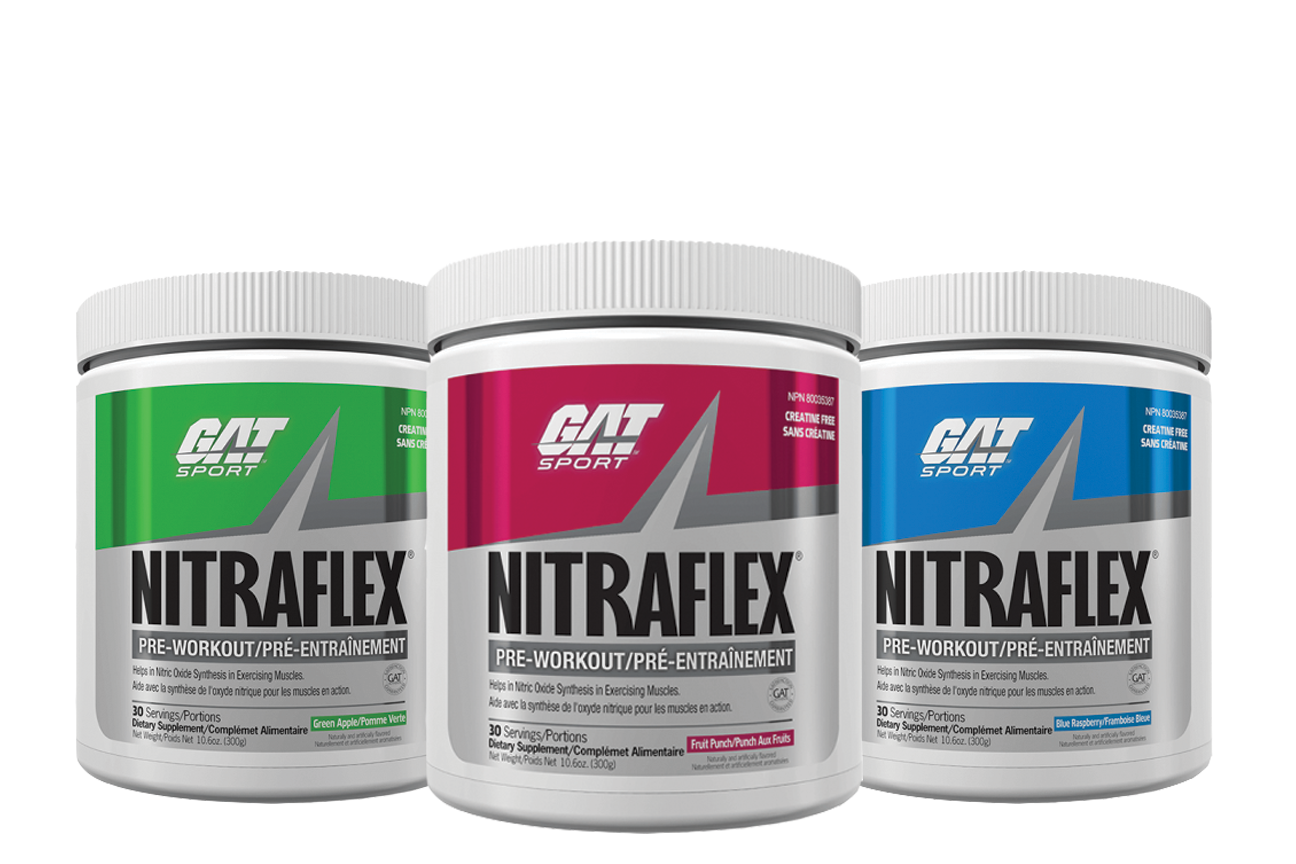 GAT Nitraflex Is A Low Stimulant Pre-Workout That Gives You Energy Throughout Your Training