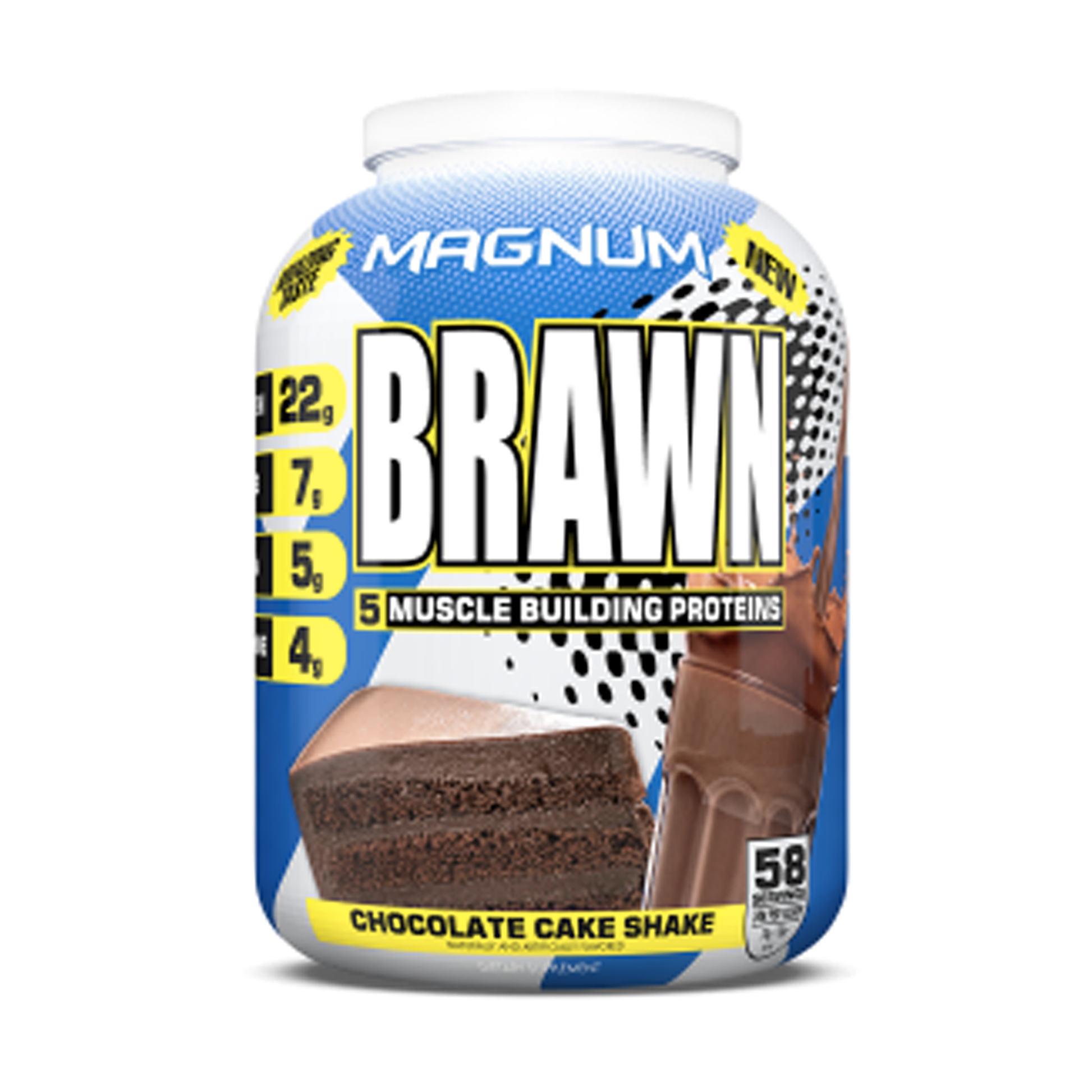 Magnum BRAWN Has Low Lactose , Is Gluten , Peanut , Kosher Free And Has 5 Different Proteins 