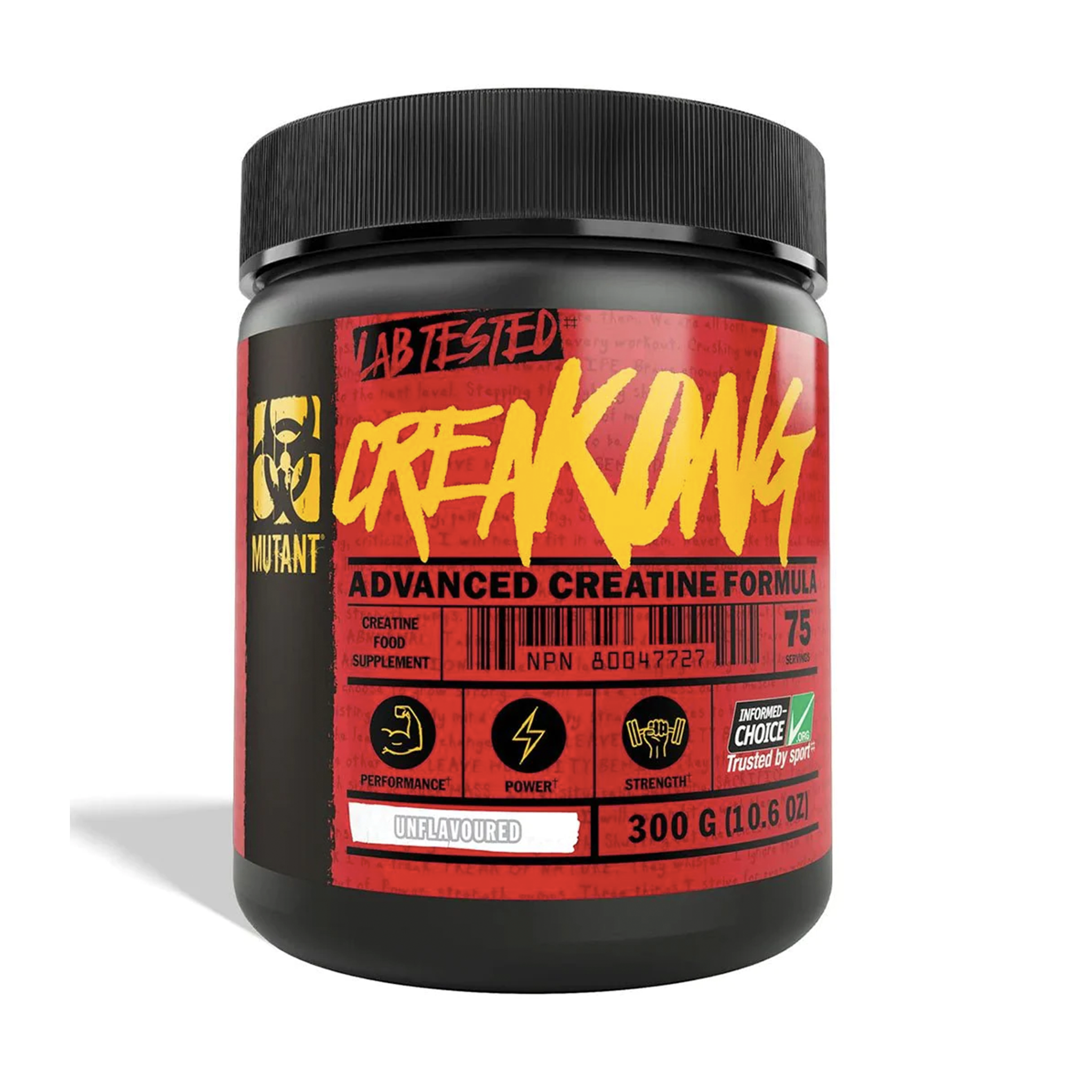 MUTANT CREAKONG is the most advanced creatine supplement we’ve ever formulated! Each serving contains three of the most cutting-edge forms of creatine commercially available and has been lab tested to ensure 100% purity in every bottle. Best prices at Nutrizone.ca!