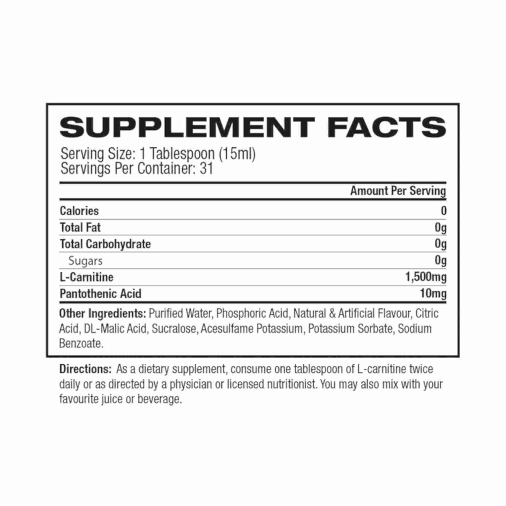 CLEARANCE PROSUPPS Liquid L-Carnitine 1500 31serv. Best By: 07/21 