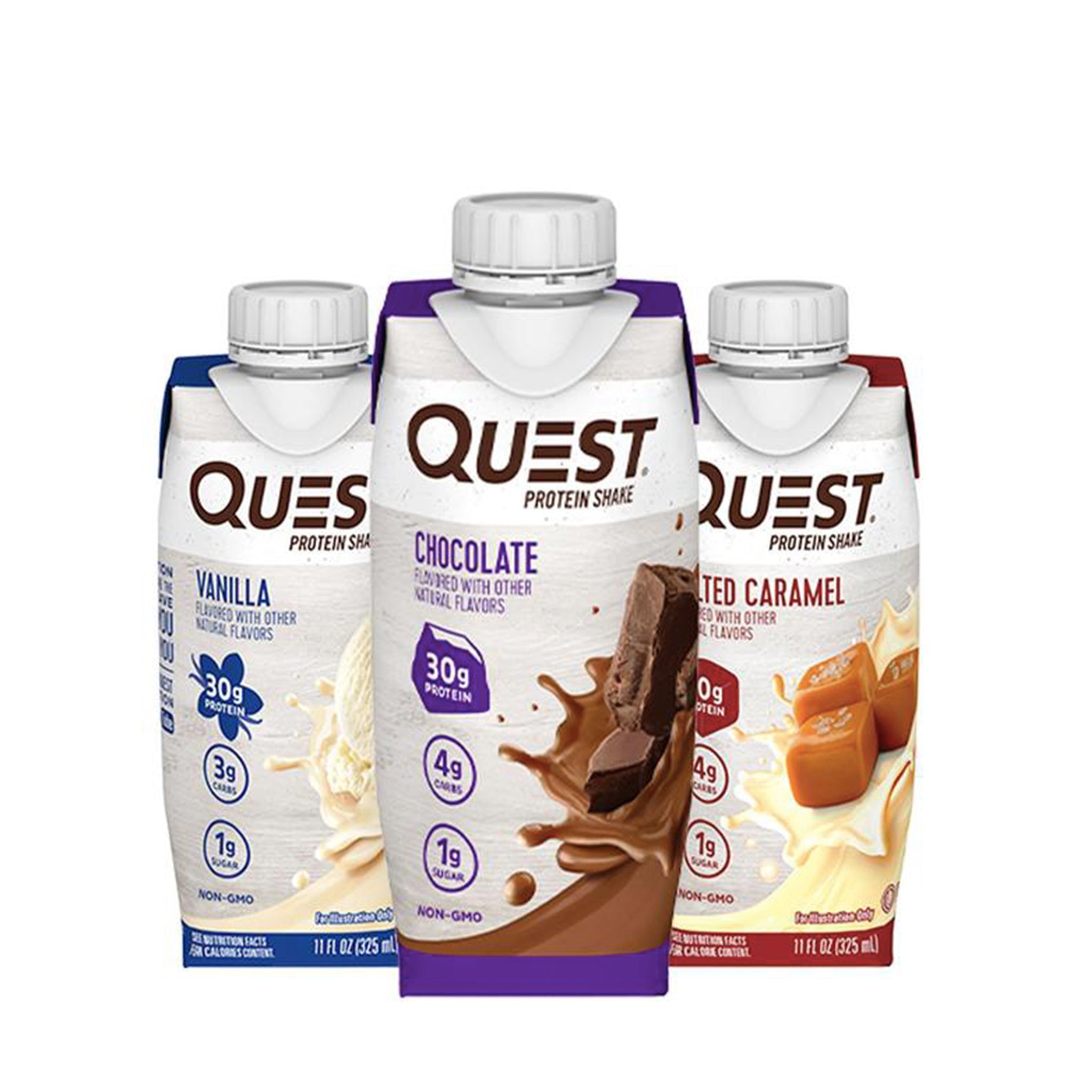 Boisson protéinée QUEST prête à consommer (325 ml) * Paquet de 4 *