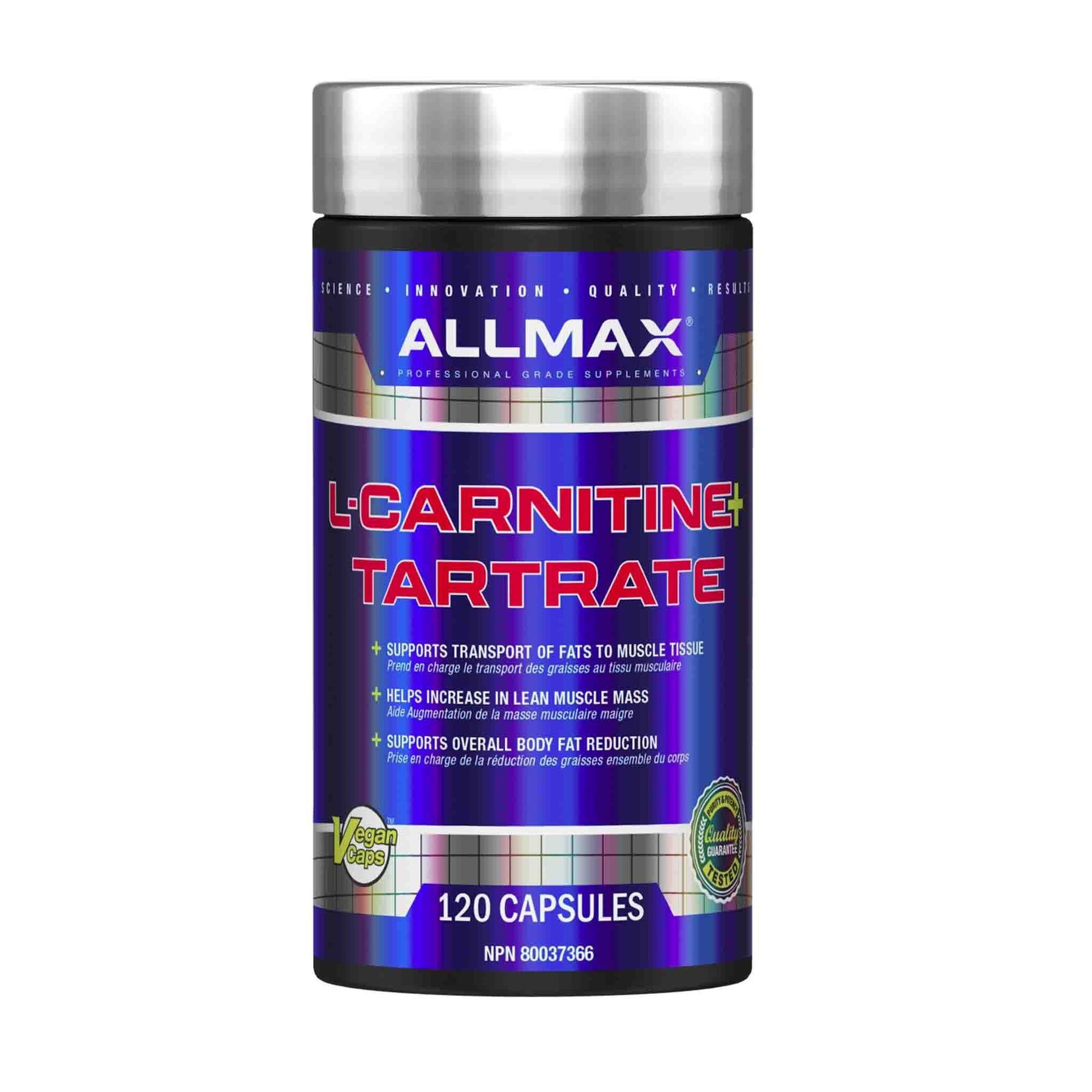 Allmax L-Carnitine Supports Body Fat Reduction By Transforming Fat Into Natural Energy 