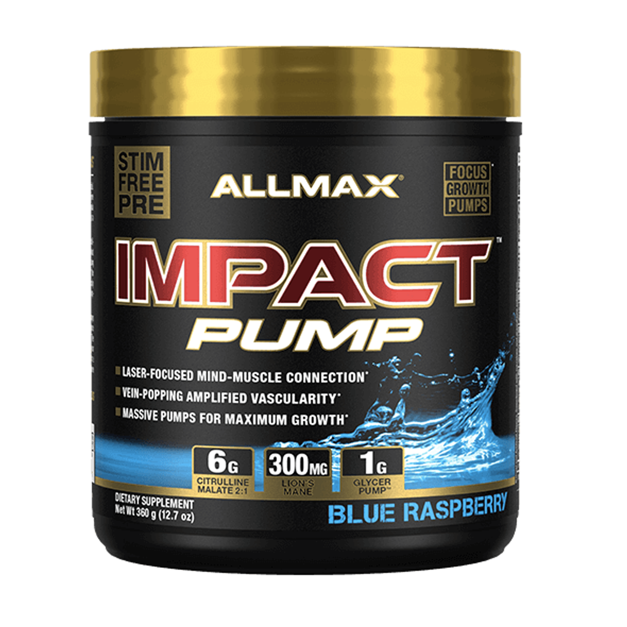 Allmax Impact Pump Has No Stimulant , Makes You More Focus , Give You Energy Throughout Your Training And Have A Great Pump