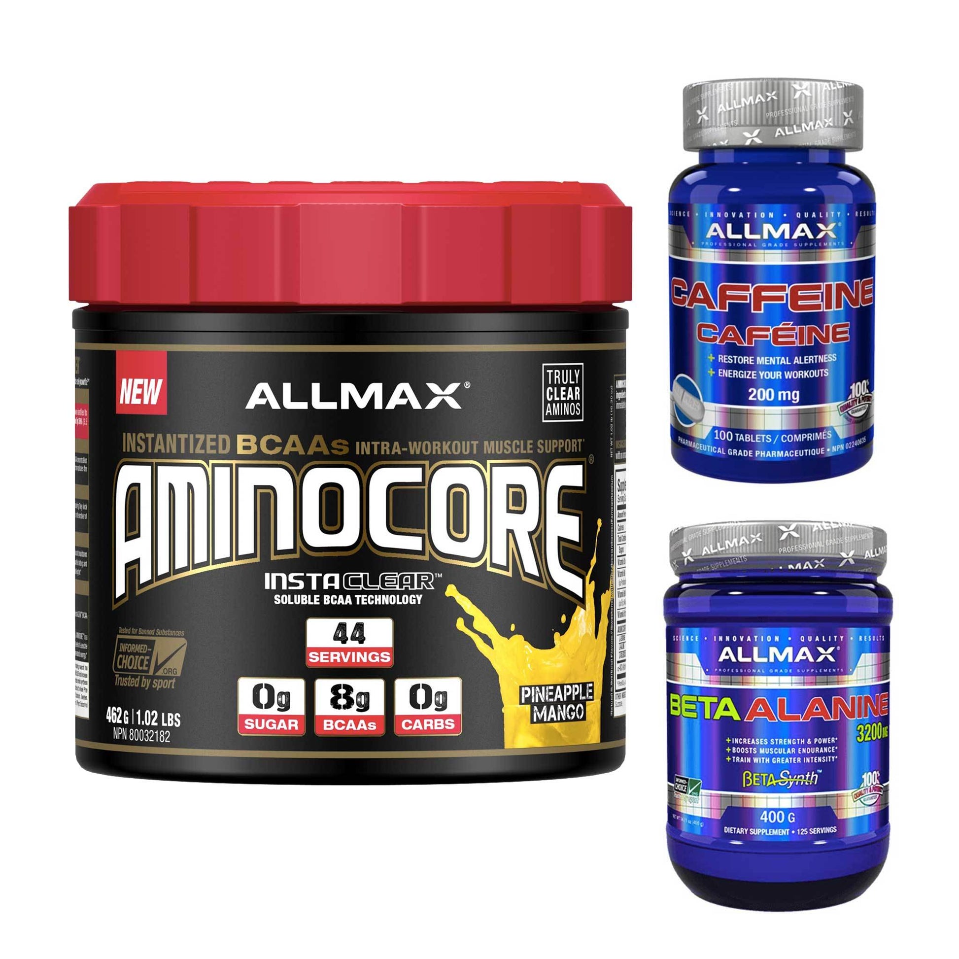 Allmax Stack For Endurance And Energy Will Helps You Througout By Giving You The Amino Acids That Your Body Need To Enhance Recovery, Caffein And Beta-Alanine Will Give You A boost In Your Training
