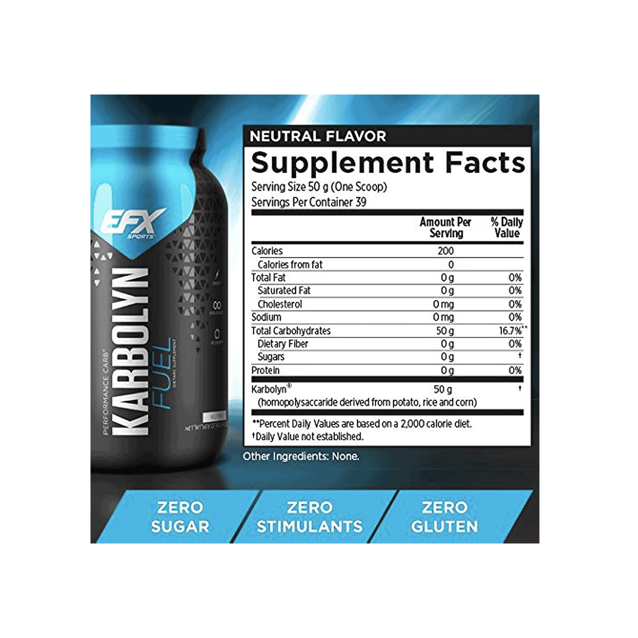 EFX SPORTS KARBOLYN FUEL Gives You Extra Carbs That Fuels You Naturally During Your Training Giving You A Better Pump And Energy