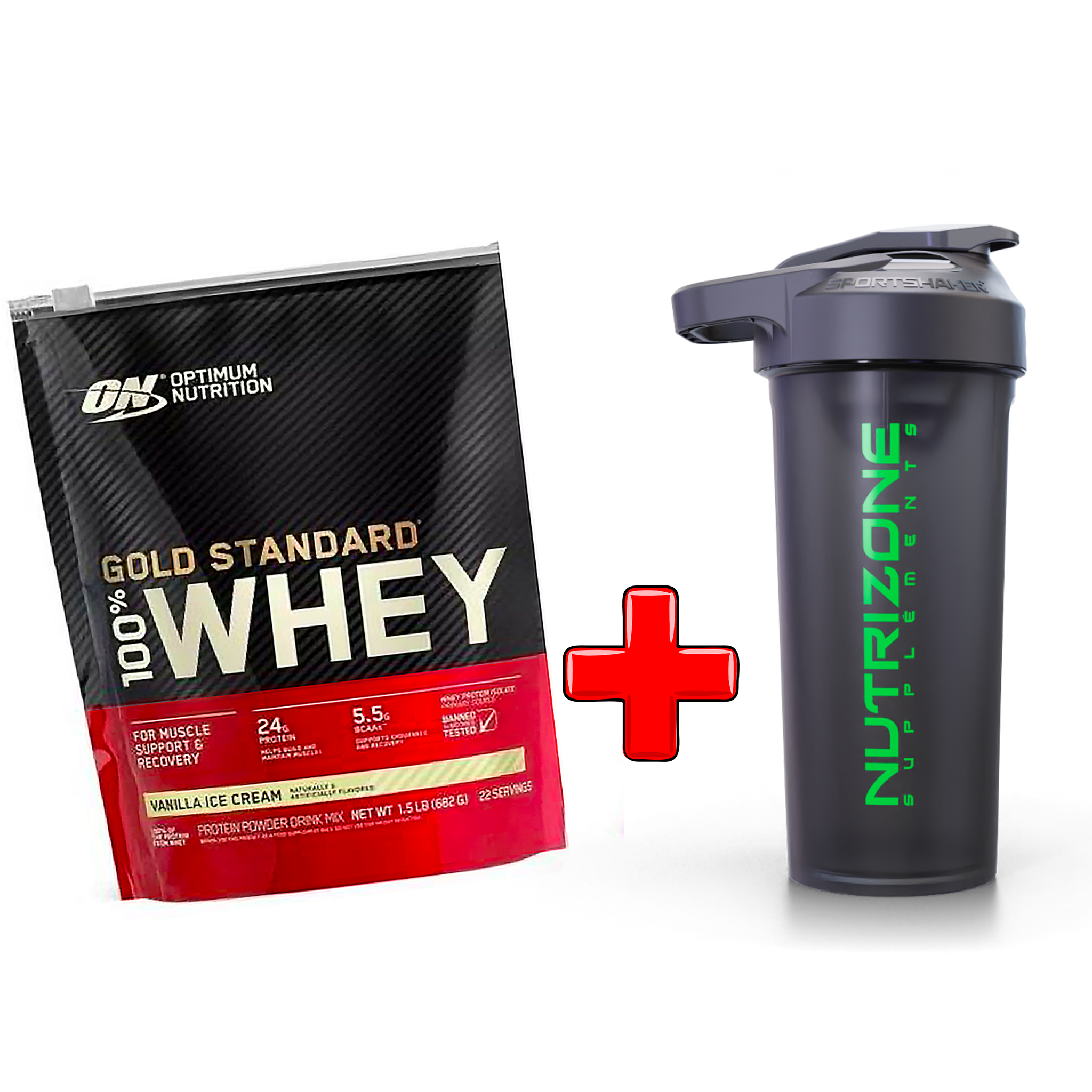 COFFRET CADEAU NUTRIZONE : LACTOSÉRUM 100 % GOLD STANDARD (22 portions) + SHAKER DE LUXE GRATUIT !