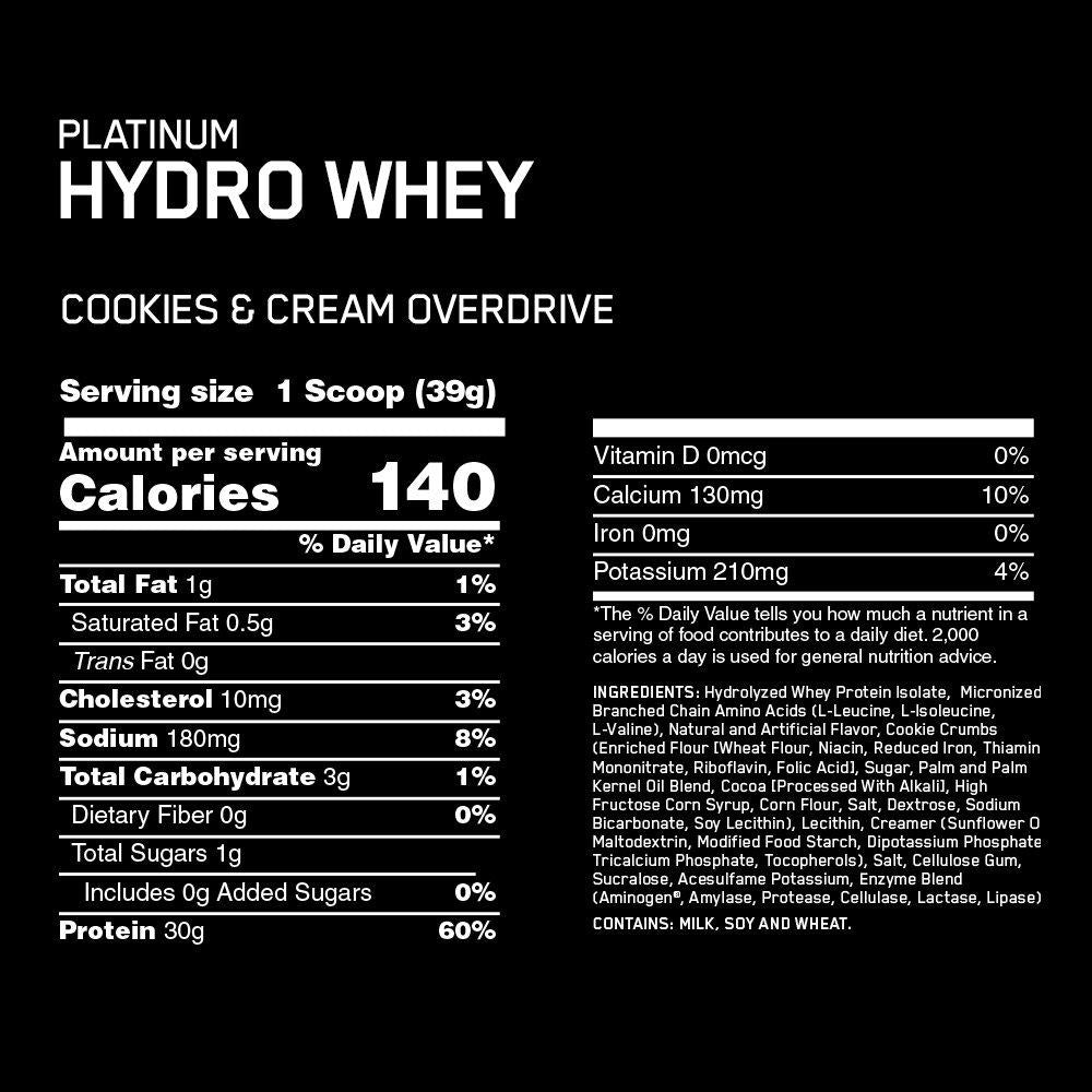Optimum Nutrition PLATINUM HYDROWHEY Is A Fast Digestion Protein That Promotes Muscle Gain And Recovery