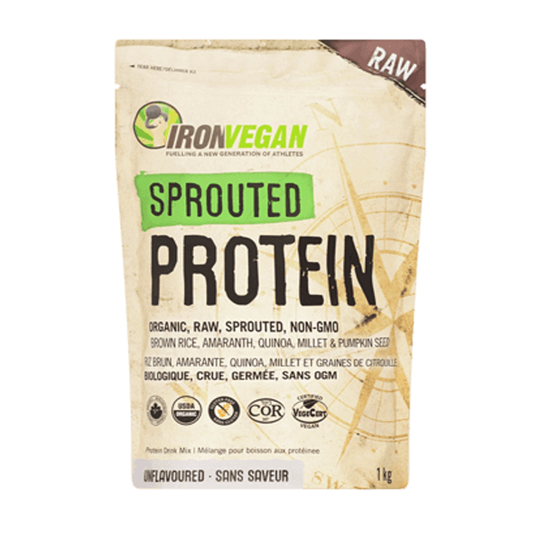 Iron Vegan Sprouted Protein Is An Organic Plant Based Protein Non-GMO That Taste Good 