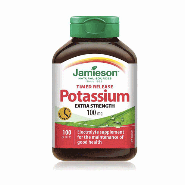 Jamieson Potassium Time Release Provides Potassium Gradually To Regulate Fluid Balance In Your Body And Electrolytes