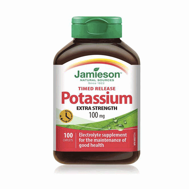 JAMIESON POTASSIUM ExtraStr. 100 mg. 100 caps. 