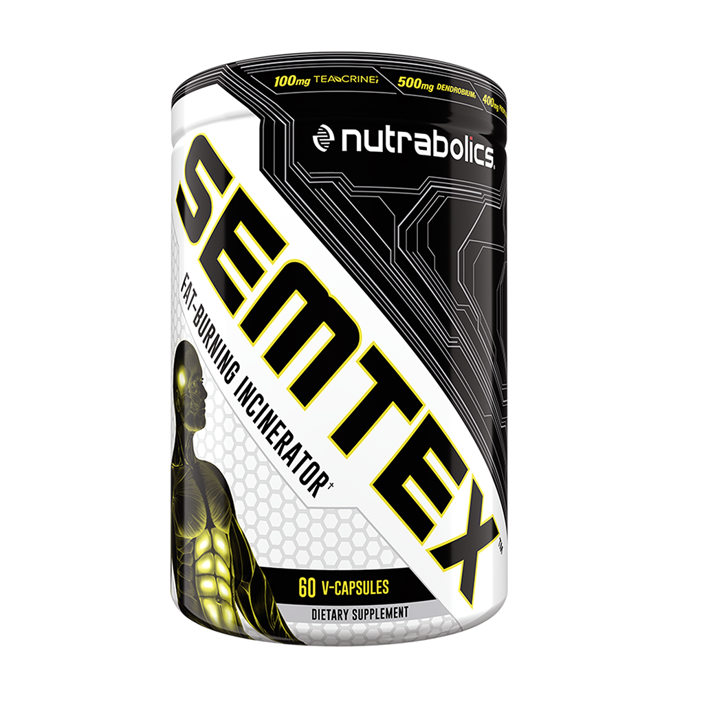 NUTRABOLICS SEMTEX boost energy, enhance focus, elevate athletic performance, aid in weight loss, increase thermogenesis, accelerate fatty acid uptake, decrease hunger, and improve mood. SEMTEX allows for sustained fat-burning and feel the burn with SEMTEX!