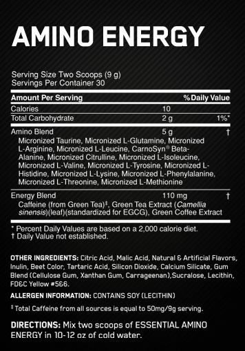 Optimum Nutrition Amino Energy Boosts Your Energy While Giving You Recovery Properties From The Amino Acids