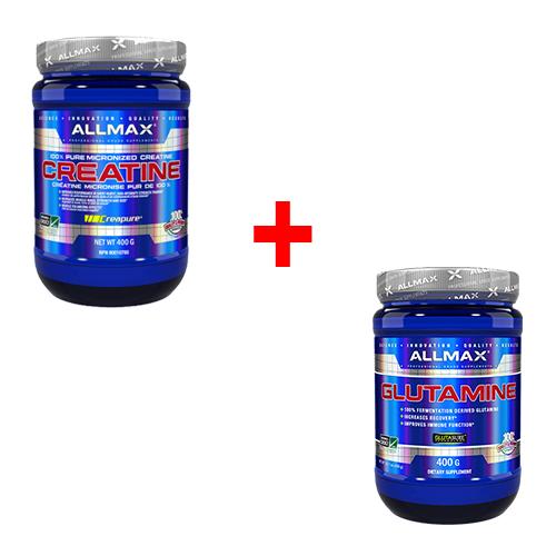 Allmax Creatine + Glutamine Cmobo Sale At The Lowest Price Guarantee , Great Combo For Muscle Building , Strength And Recovery 